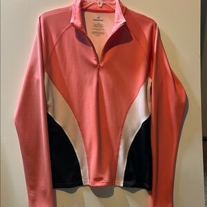 Women's Peach and Black Athletic Top by NordicTrack ..Size Medium